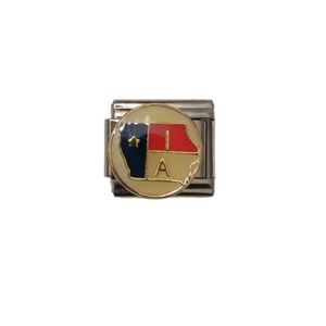 Italian Charmlink for Italian Charm Bracelet Iowa United States 9mm‎